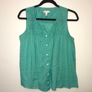 J Crew Sleeveless Top with Smocking